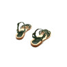 Juana green alamo handmade leather sandals - Cooperative Handmade