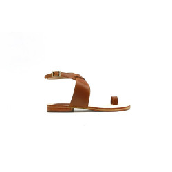 Jara *ng caramel cerato handmade leather sandals - Cooperative Handmade