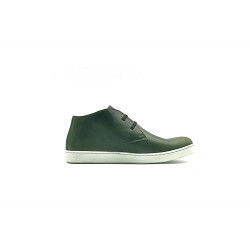 Chavo Sport green alamo black elastic white handmade leather shoes - Cooperative Handmade