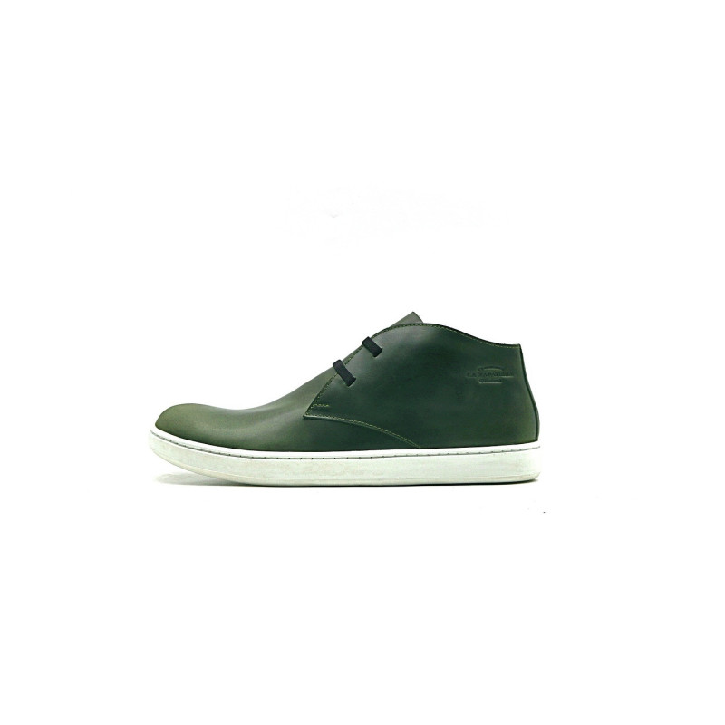 Chavo Sport green alamo black elastic white handmade leather shoes - Cooperative Handmade