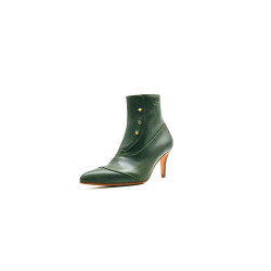 Nasáu green alamo handmade leather heels - Cooperative Handmade