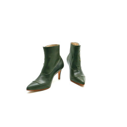 Nasáu green alamo handmade leather heels - Cooperative Handmade