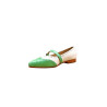 Ola white premium nappa cyan green nappa handmade leather shoes - Cooperative Handmade