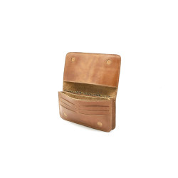 Margarita caramel handmade leather wallet - Cooperative Handmade