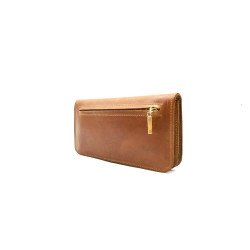 Margarita caramel handmade leather wallet - Cooperative Handmade