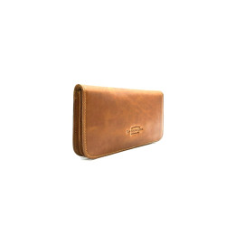 Margarita caramel handmade leather wallet - Cooperative Handmade
