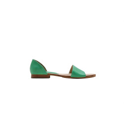 Maria version b cyan green nappa handmade leather sandals - Cooperative Handmade