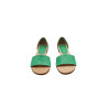 Maria version b cyan green nappa handmade leather sandals - Cooperative Handmade