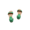 Maria version b cyan green nappa handmade leather sandals - Cooperative Handmade