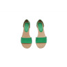 Maria version b cyan green nappa handmade leather sandals - Cooperative Handmade