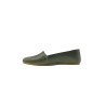 Pampa Fem version B green alamo details yellow handmade leather flat shoes - Cooperative Handmade