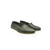 Pampa Fem version B green alamo details yellow handmade leather flat shoes - Cooperative Handmade