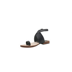 Jara black nappa handmade leather sandals - Cooperative Handmade