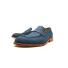 Otto fatty ocean blue handmade leather moccasins - Cooperative Handmade
