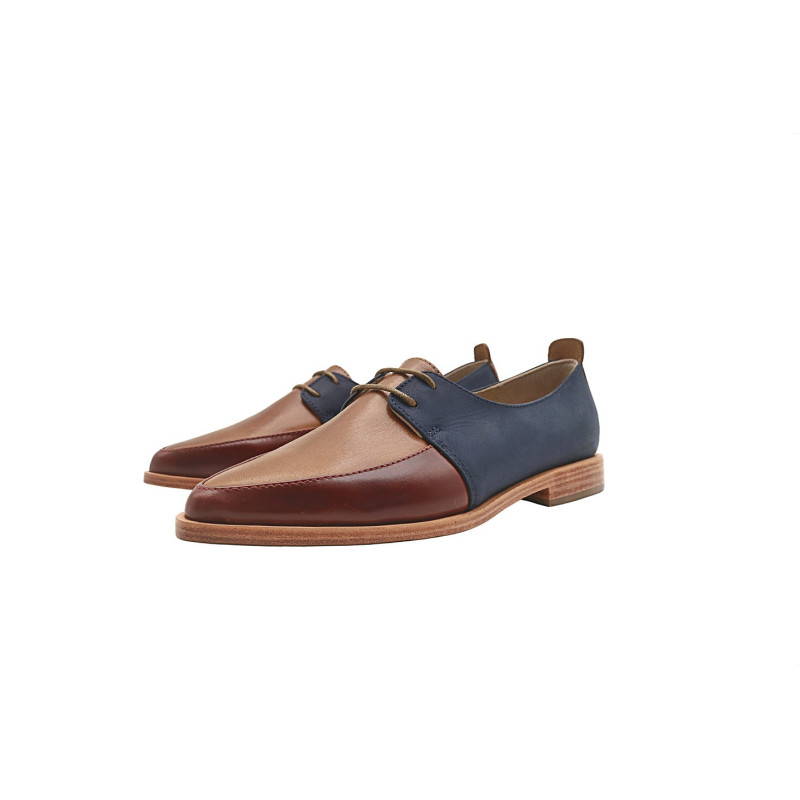 Luna version Lima caramel alamo fatty blue red ranger handmade leather shoes - Cooperative Handmade