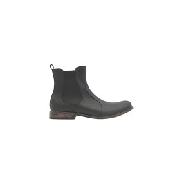 Hache matte black handmade leather ankle shoes - Cooperative Handmade