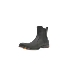 Hache matte black handmade leather ankle shoes - Cooperative Handmade