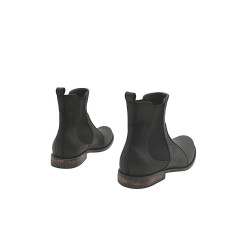 Hache matte black handmade leather ankle shoes - Cooperative Handmade