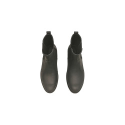 Hache matte black handmade leather ankle shoes - Cooperative Handmade