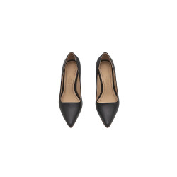 Porteña black nappa handmade leather heels - Cooperative Handmade