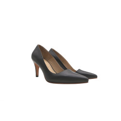 Porteña black nappa handmade leather heels - Cooperative Handmade