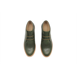 Chavo green alamo handmade leather shoes - Cooperative Handmade