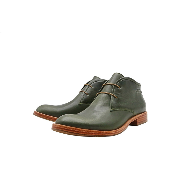 Chavo green alamo handmade leather shoes - Cooperative Handmade