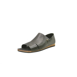 Nuna B green alamo black beige handmade leather sandals - Cooperative Handmade
