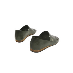 Nuna B green alamo black beige handmade leather sandals - Cooperative Handmade