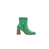 Lulú green cyan handmade leather ankle boots - Cooperative Handmade
