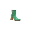 Lulú green cyan handmade leather ankle boots - Cooperative Handmade