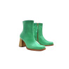 Lulú green cyan handmade leather ankle boots - Cooperative Handmade