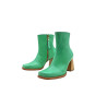 Lulú green cyan handmade leather ankle boots - Cooperative Handmade