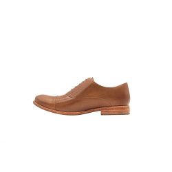Satie caramel alamo handmade leather shoes - Cooperative Handmade