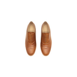 Satie caramel alamo handmade leather shoes - Cooperative Handmade