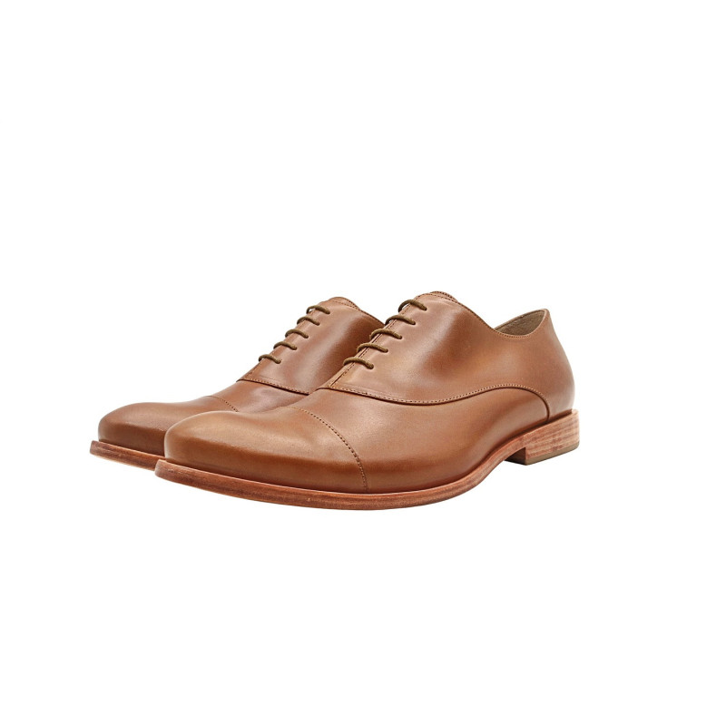 Satie caramel alamo handmade leather shoes - Cooperative Handmade