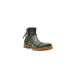 LA69 green alamo handmade leather ankle boots - Cooperative Handmade