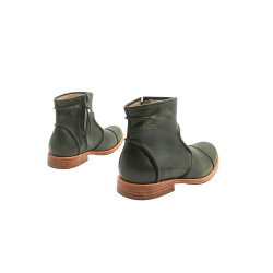LA69 green alamo handmade leather ankle boots - Cooperative Handmade