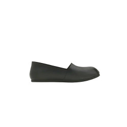 Pampa Man total black fatty matte black handmade leather flat shoes - Cooperative Handmade