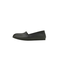 Pampa Man total black fatty matte black handmade leather flat shoes - Cooperative Handmade