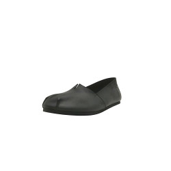 Pampa Man total black fatty matte black handmade leather flat shoes - Cooperative Handmade