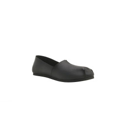 Pampa Man total black fatty matte black handmade leather flat shoes - Cooperative Handmade