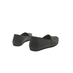 Pampa Man total black fatty matte black handmade leather flat shoes - Cooperative Handmade