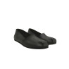 Pampa Man total black fatty matte black handmade leather flat shoes - Cooperative Handmade
