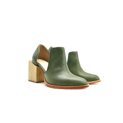 Alfonsina green alamo handmade leather heels - Cooperative Handmade