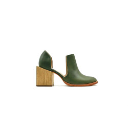 Alfonsina green alamo handmade leather heels - Cooperative Handmade