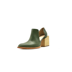 Alfonsina green alamo handmade leather heels - Cooperative Handmade