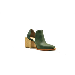 Alfonsina green alamo handmade leather heels - Cooperative Handmade