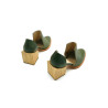 Alfonsina green alamo handmade leather heels - Cooperative Handmade