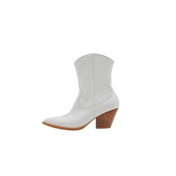 Pour Nina white nappa handmade leather boots - Cooperative Handmade